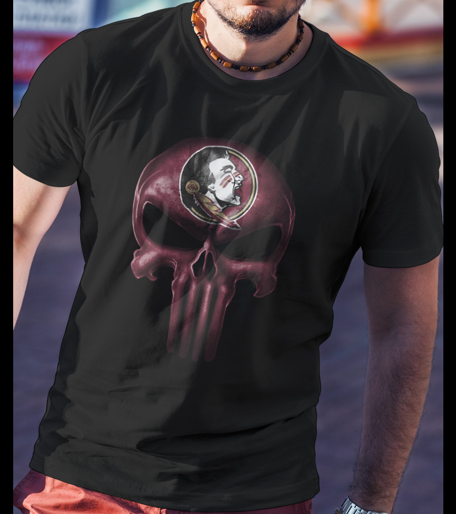 Florida State Seminoles Skull Punisher T-Shirt
