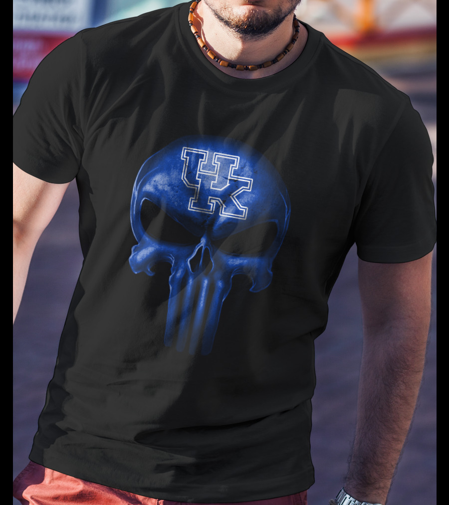 Kentucky Wildcats Skull Punisher T-Shirt