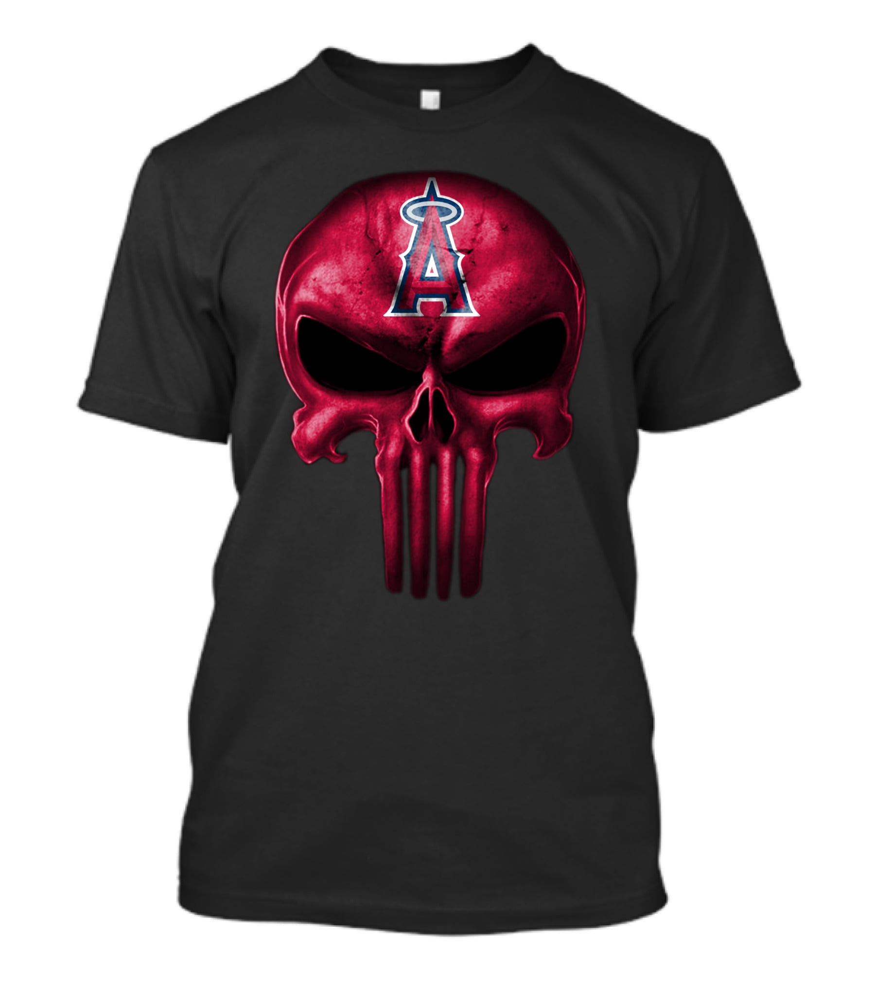 Los Angeles Angels Skull Emblem With Team T-Shirt
