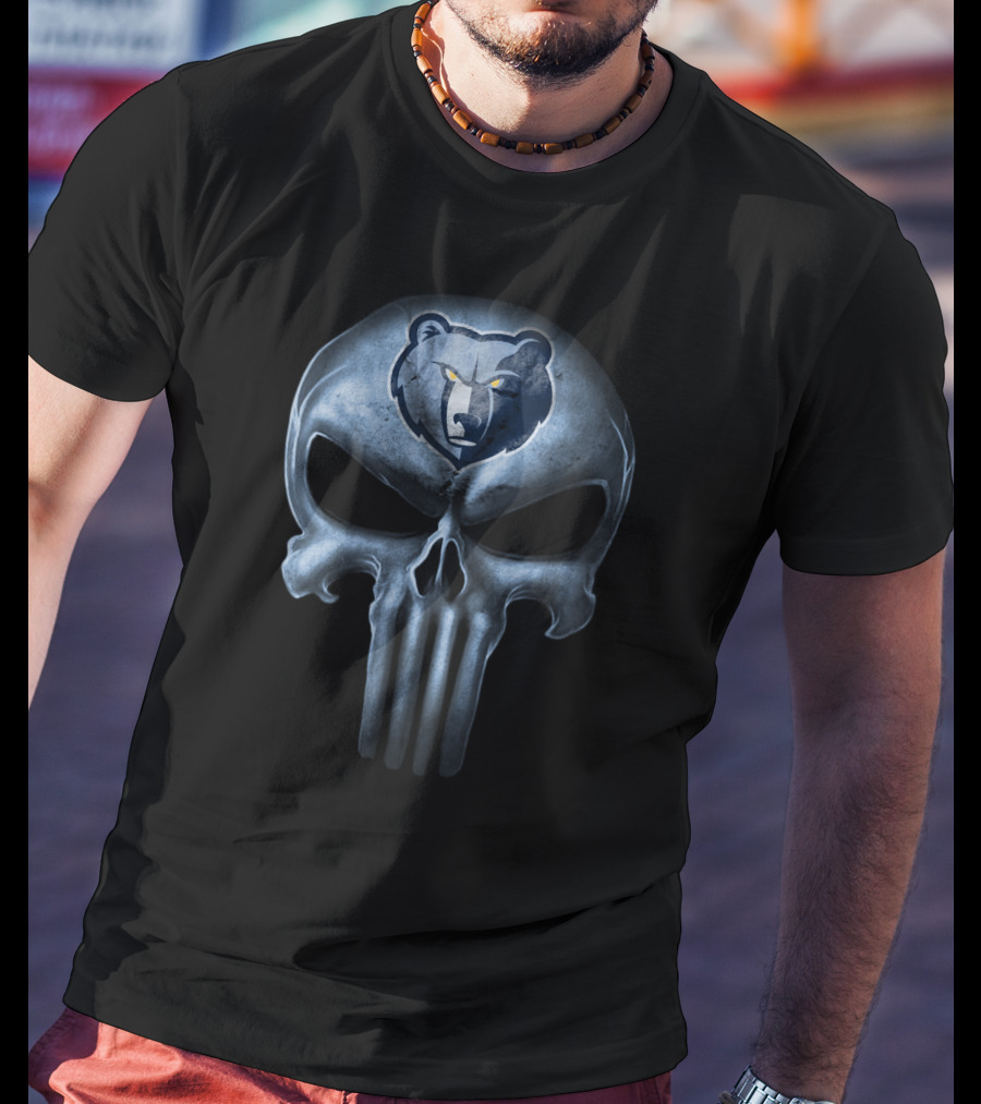 Memphis Grizzlies Skull Punisher T-Shirt