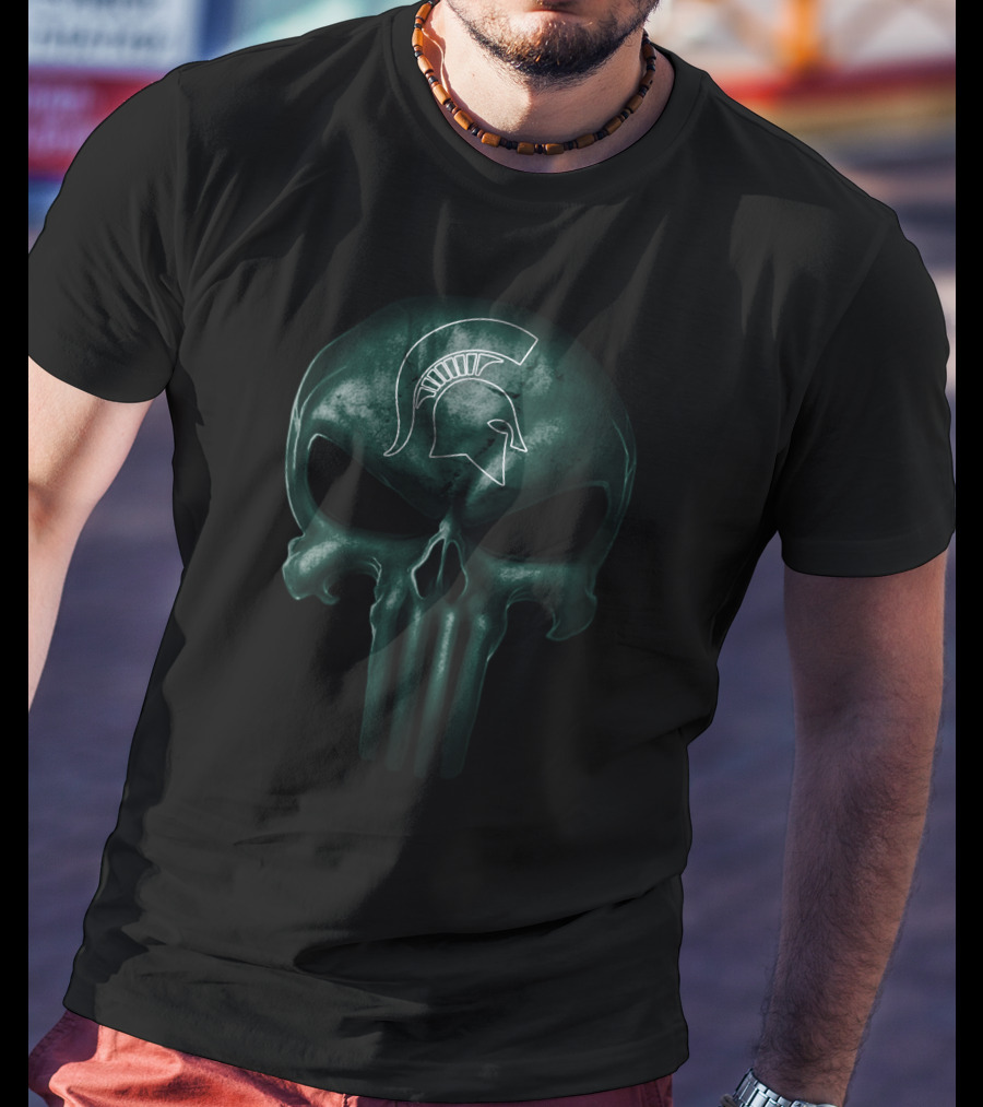 Michigan State Spartans Skull T-Shirt