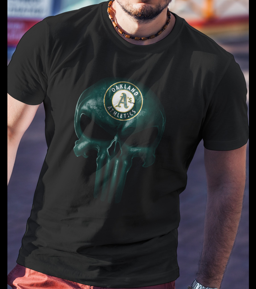 Oakland Athletics A's Skull Athletics T-Shirt