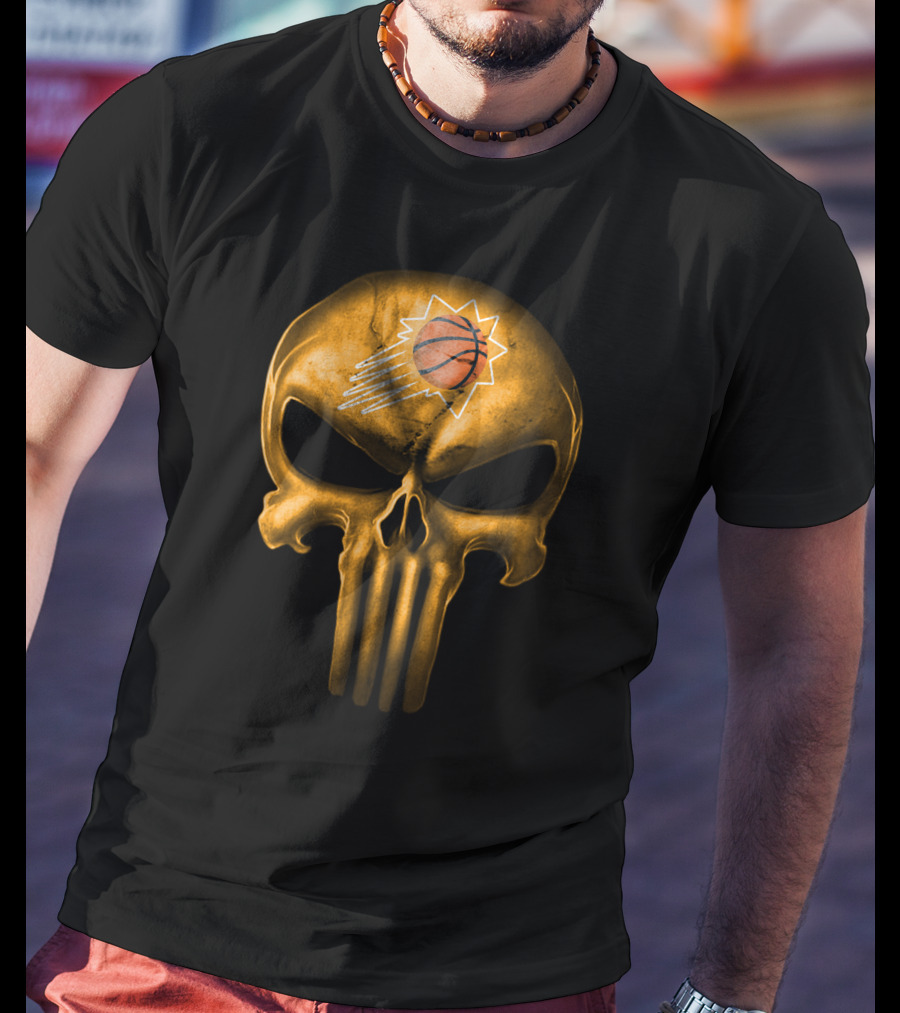 Phoenix Suns Skull Basketball Punisher T-Shirt