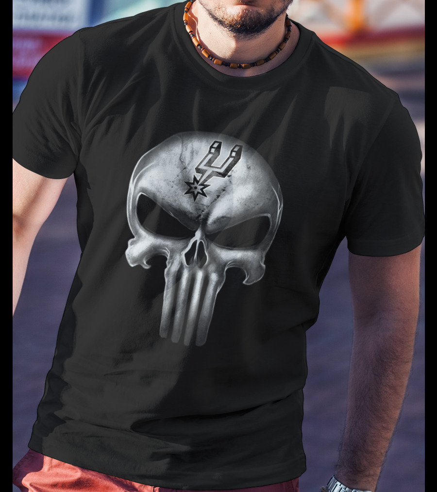 San Antonio Spurs Punisher Skull T-Shirt