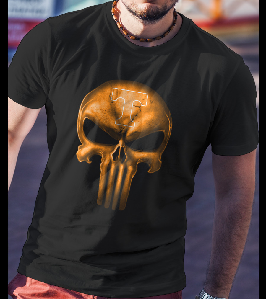 Tennessee Volunteers Skull Punisher Style T-Shirt