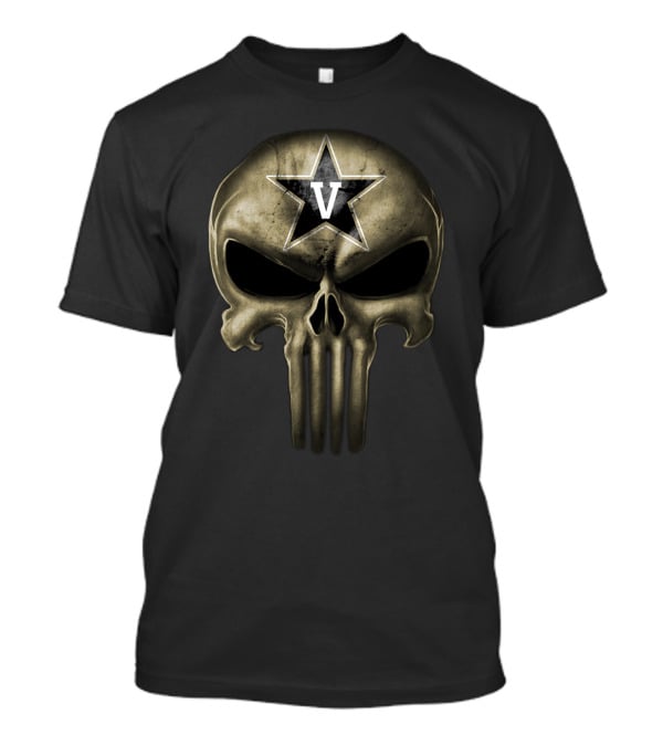 Vanderbilt Commodores Skull Punisher T-Shirt