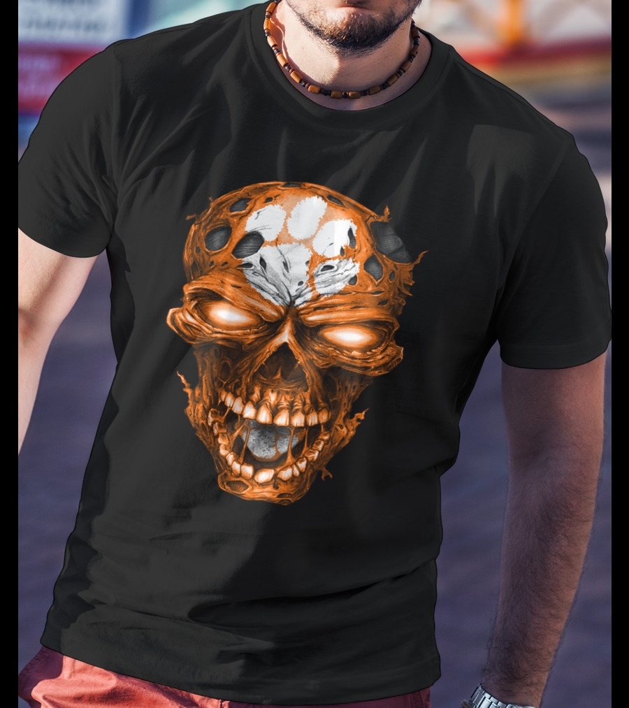 Clemson Tigers Skull Paws T-Shirt