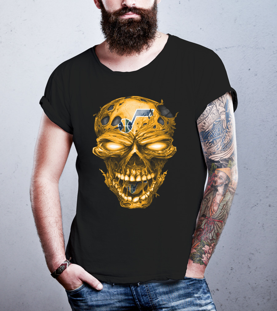 Utah Jazz Skull Logo T-Shirt