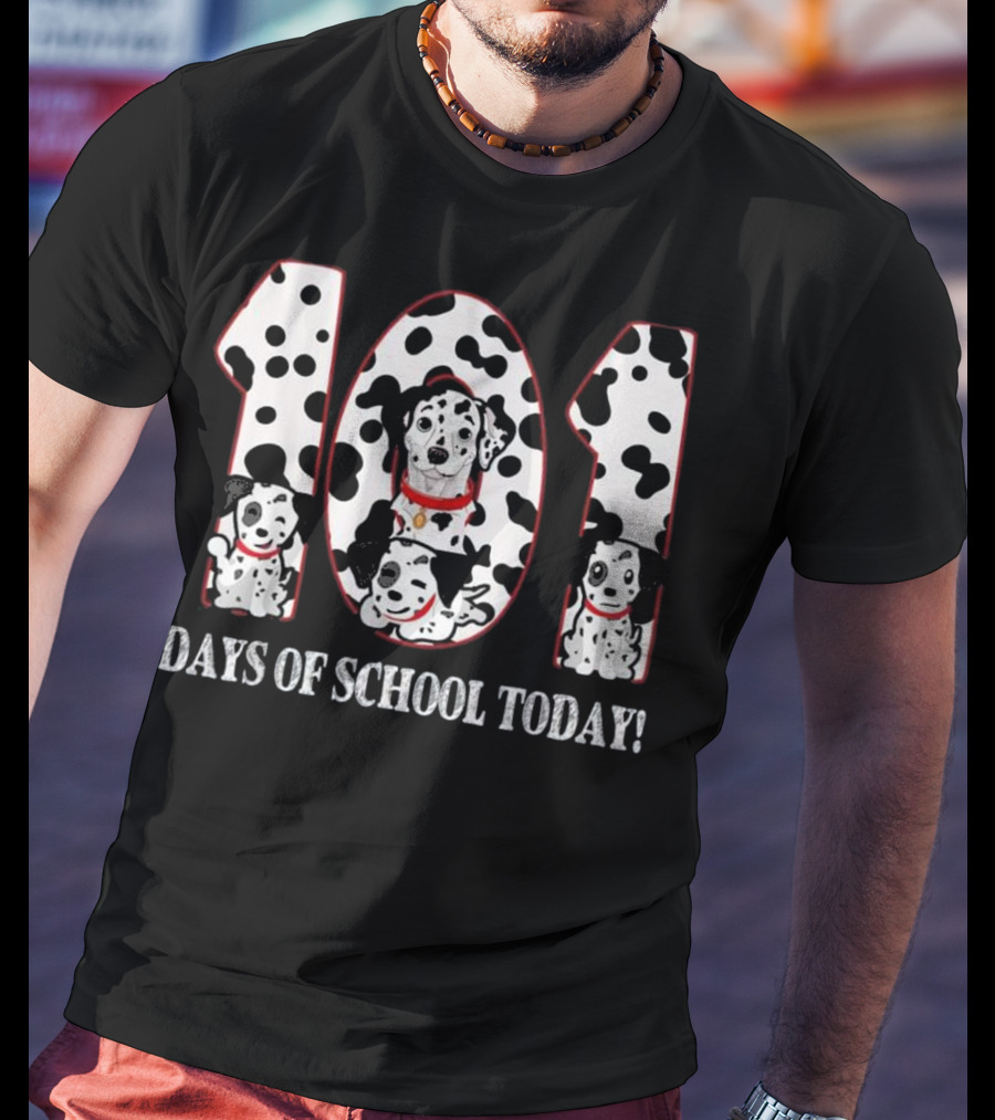 101 Days Of School Today Dalmatian Dog Spots T-Shirt