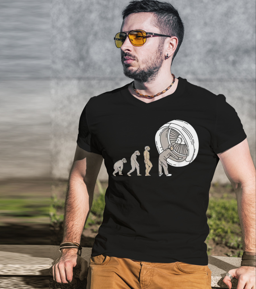 Evolution Of Airplane Mechanic Aircraft Maintenance T-Shirt
