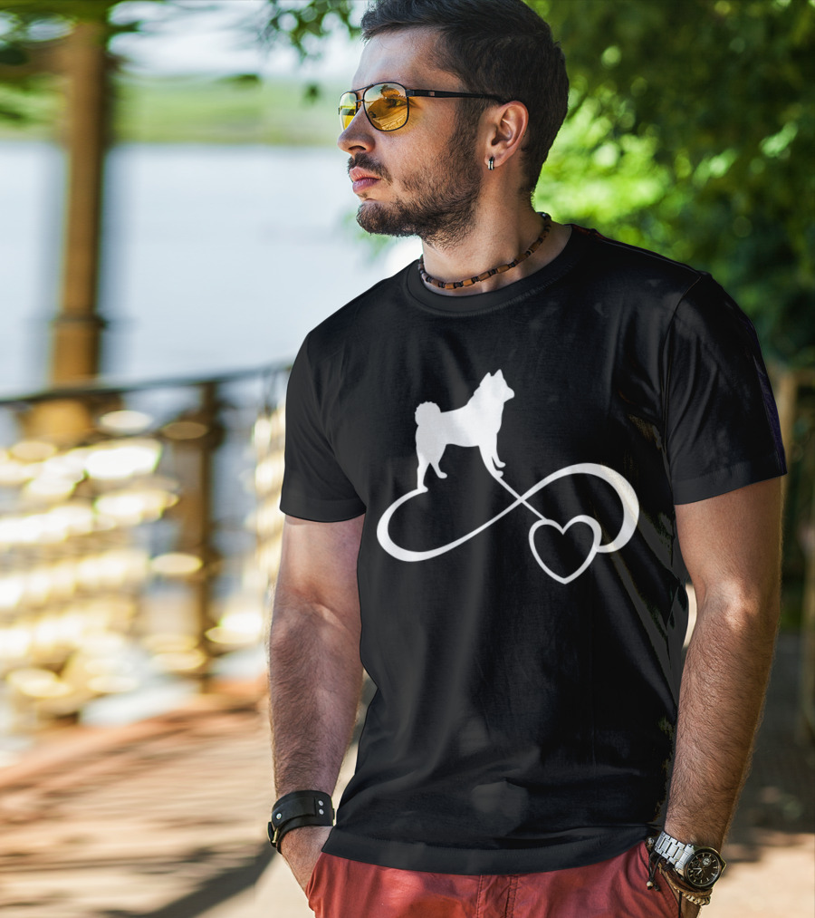 Akita Dog Lover Infinite Heart Breed Endless Love T-Shirt