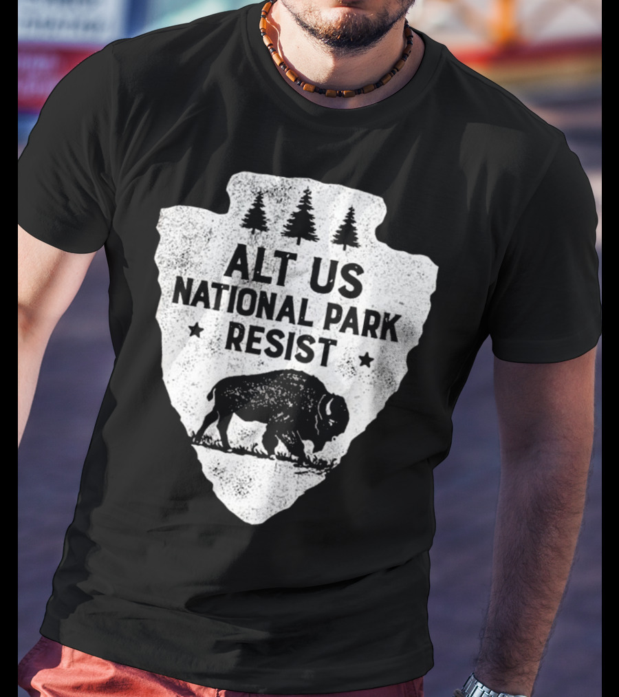 ALT US National Park Resist Bison Arrowhead Emblem T-Shirt