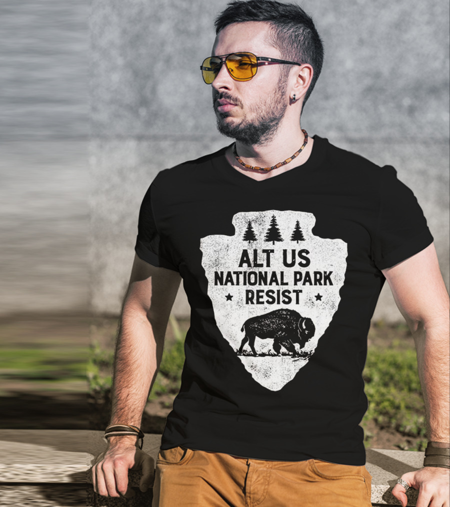 ALT US National Park Resist Bison Arrowhead Emblem T-Shirt