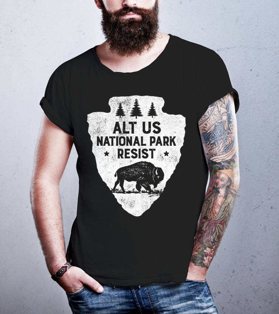 ALT US National Park Resist Bison Arrowhead Emblem T-Shirt