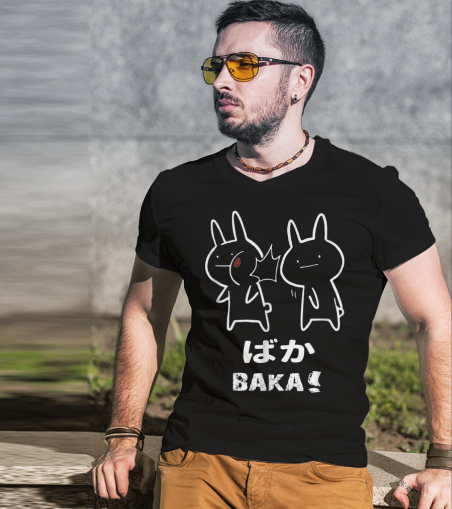 Baka Japanese Anime Rabbit Slap Manga Duo T-Shirt