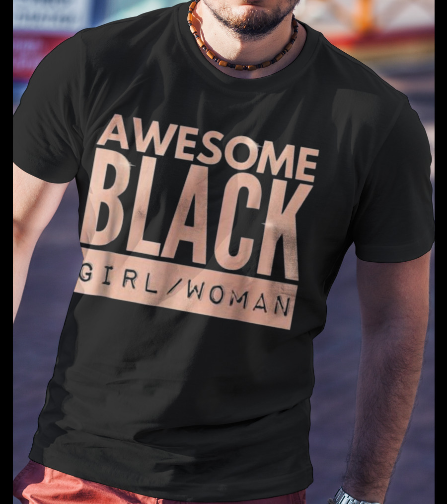 Awesome Black Girl Woman IN Rose Gold Prowd T-Shirt