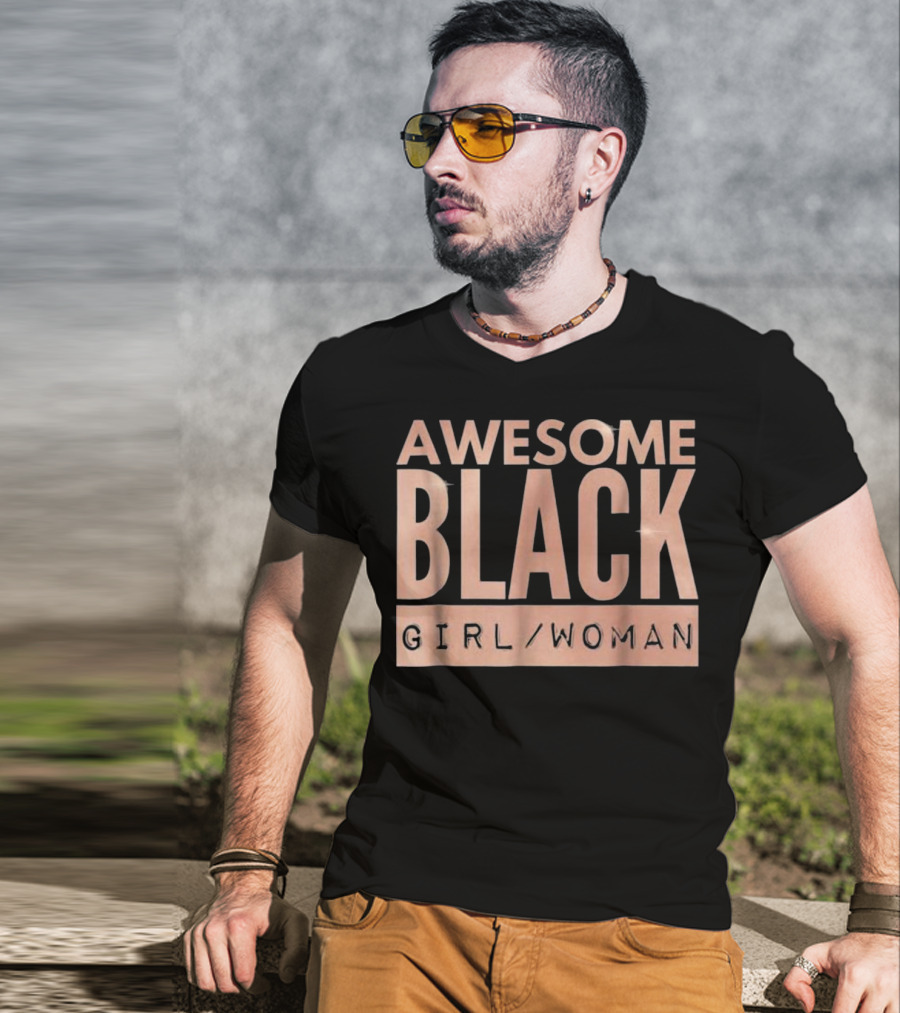 Awesome Black Girl Woman IN Rose Gold Prowd T-Shirt