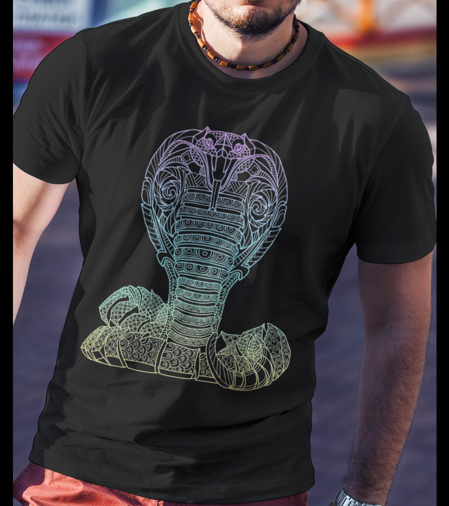 Awesome Colorful Hissing Cobra Snake Reptile T-Shirt