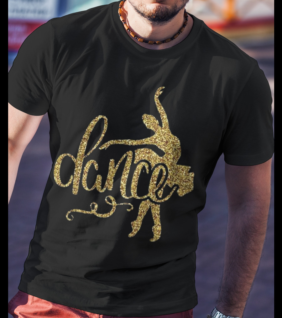 Gold Ballerina Dance Ballet T-Shirt