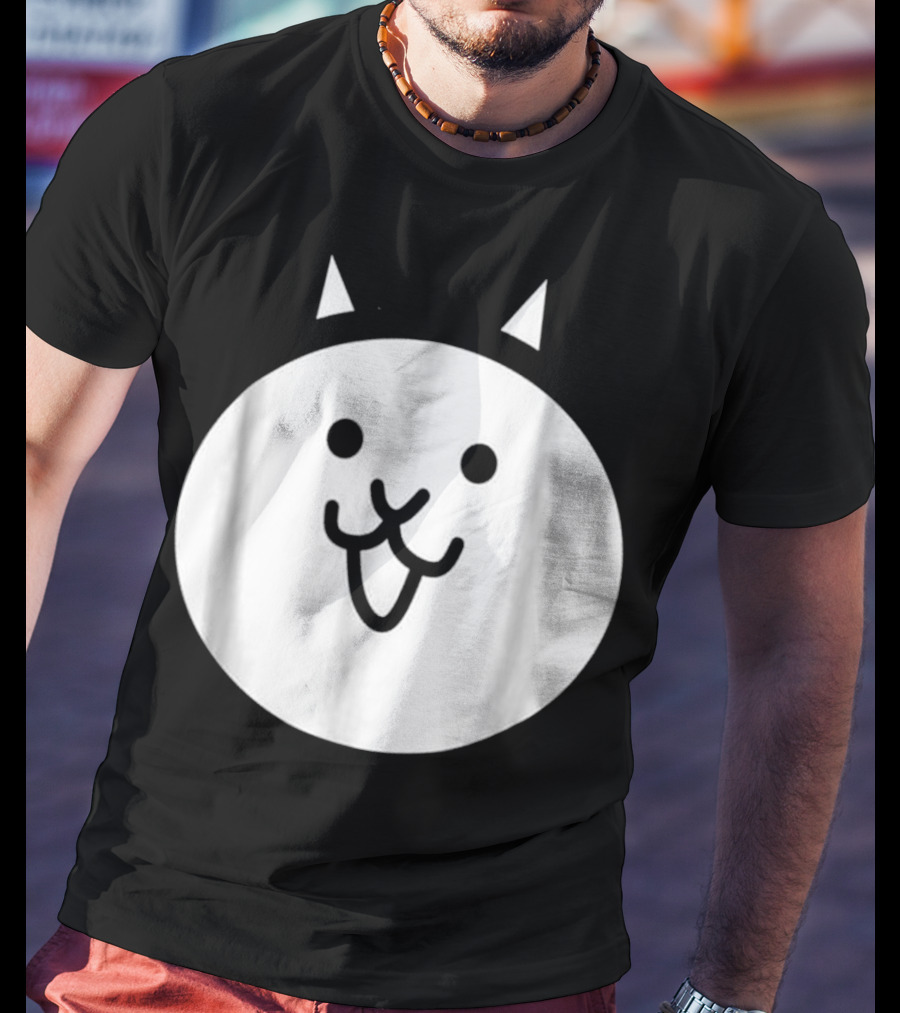 Battle Cat Meme Face Icon Cute Minimalist Circle T-Shirt