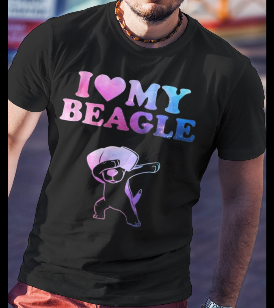 I Love My Beagle Dabbing Puppy T-Shirt