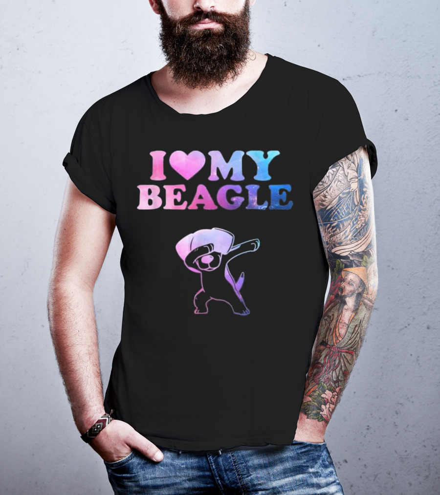 I Love My Beagle Dabbing Puppy T-Shirt