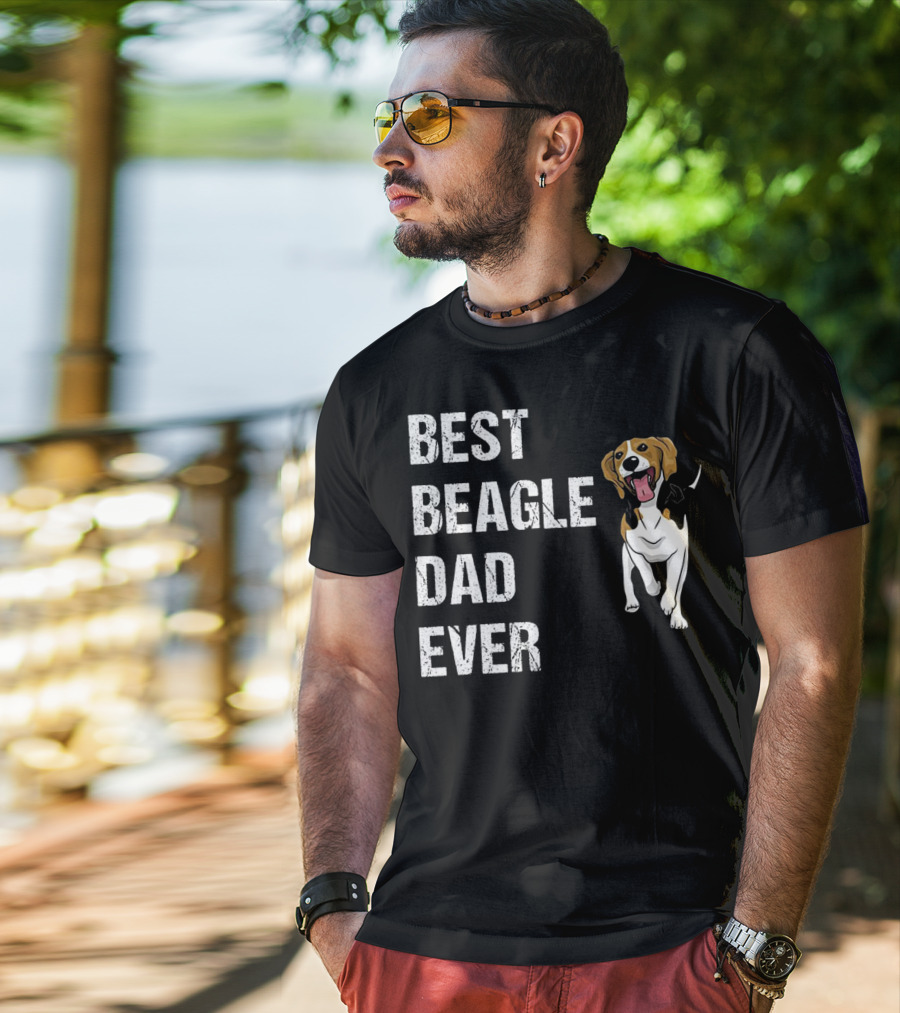 Best Beagle Dad Ever Funny Beagle Dog T-Shirt