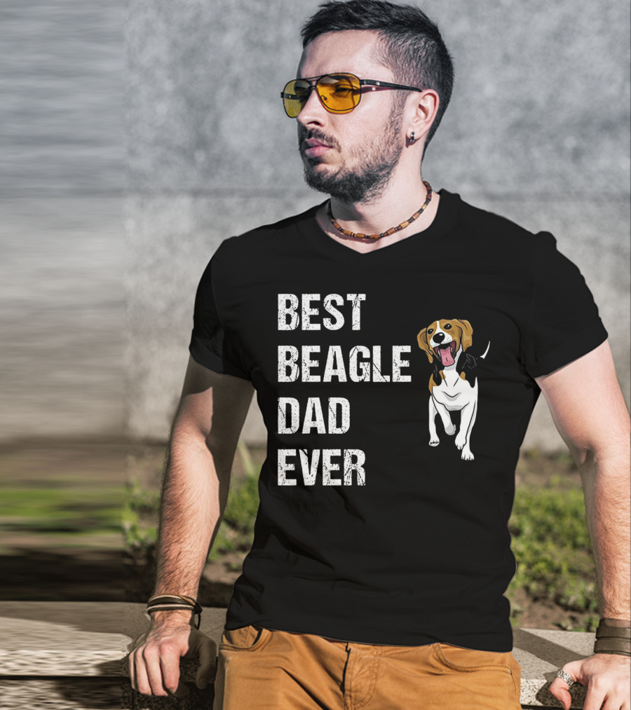 Best Beagle Dad Ever Funny Beagle Dog T-Shirt