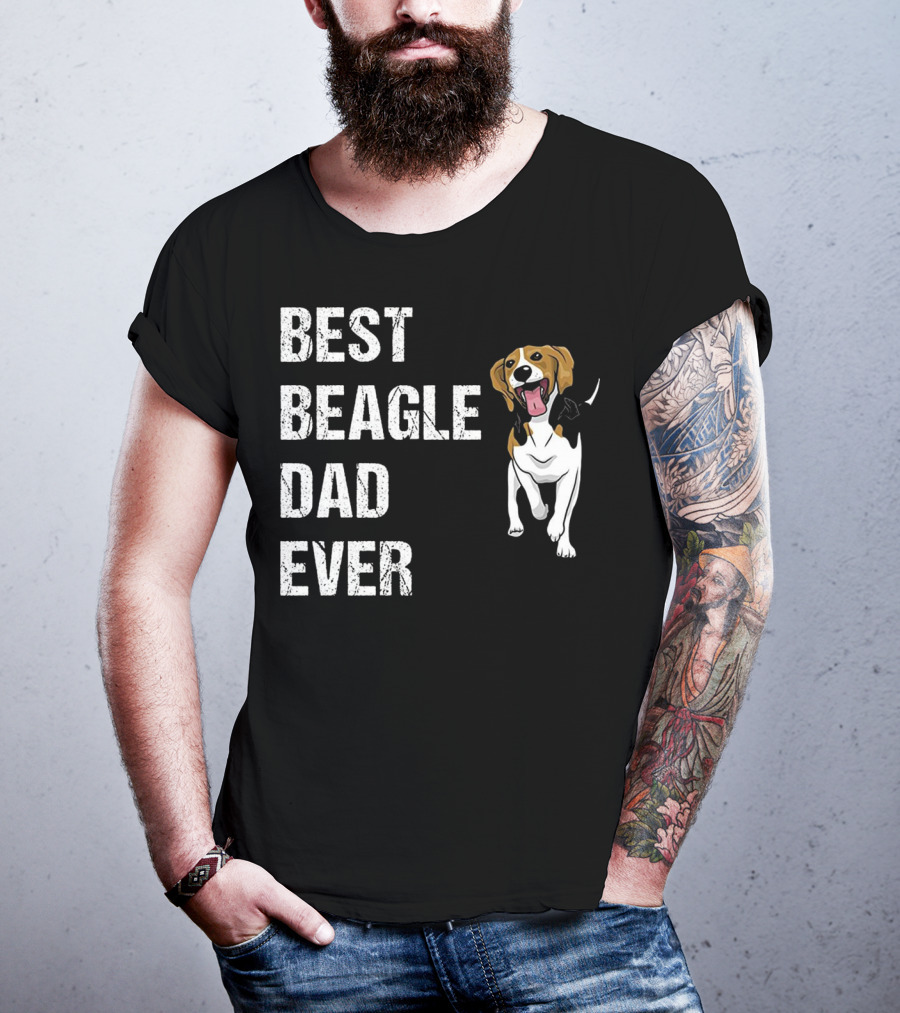Best Beagle Dad Ever Funny Beagle Dog T-Shirt
