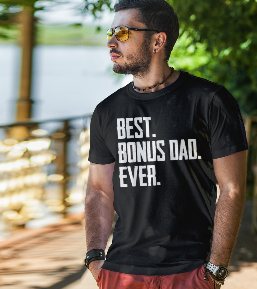 Best Bonus Dad Ever Funny Electrician T-Shirt