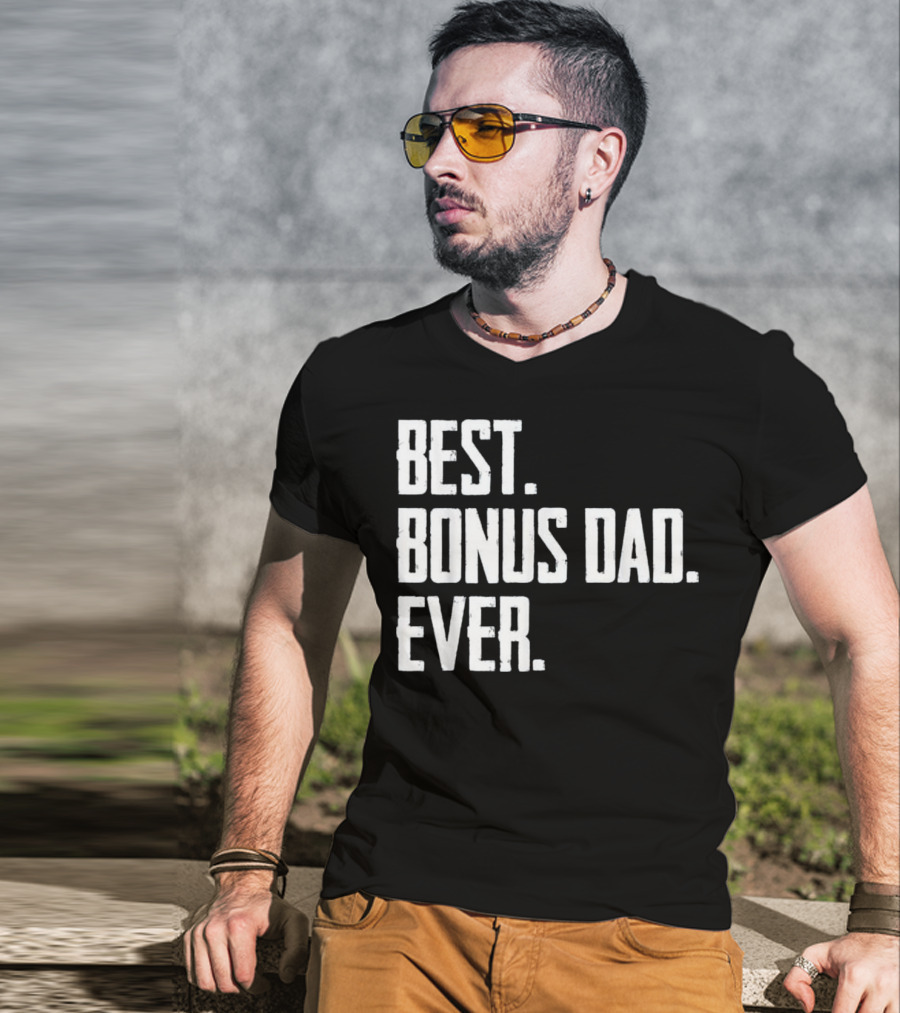 Best Bonus Dad Ever Funny Electrician T-Shirt