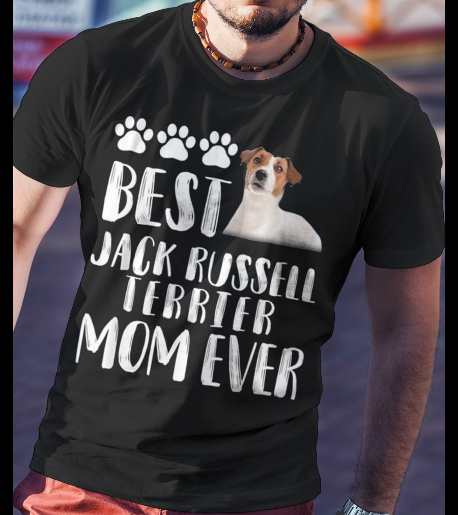 Best Jack Russell Terrier Mom Ever Paw Prints Dog T-Shirt