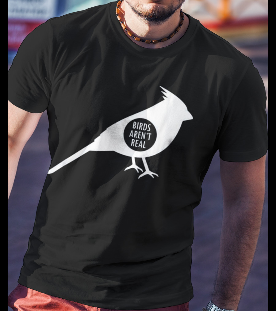 Birds Aren't Real White Bird T-Shirt