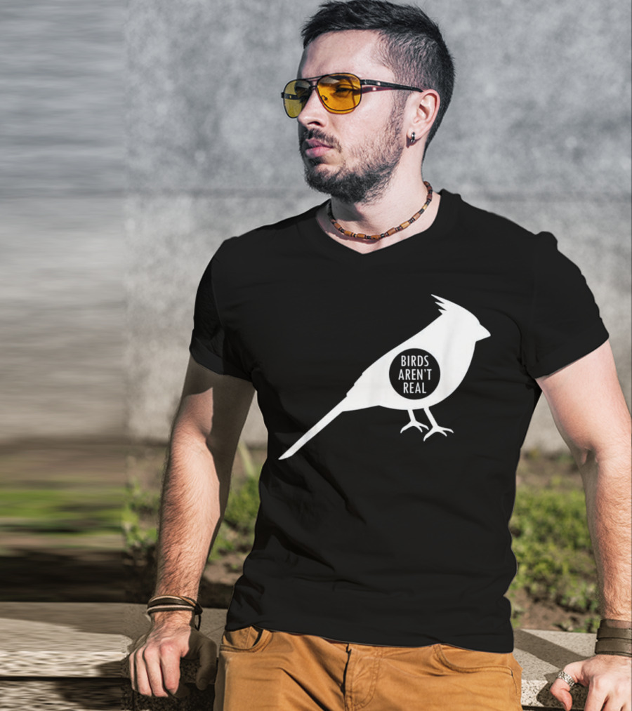 Birds Aren't Real White Bird T-Shirt