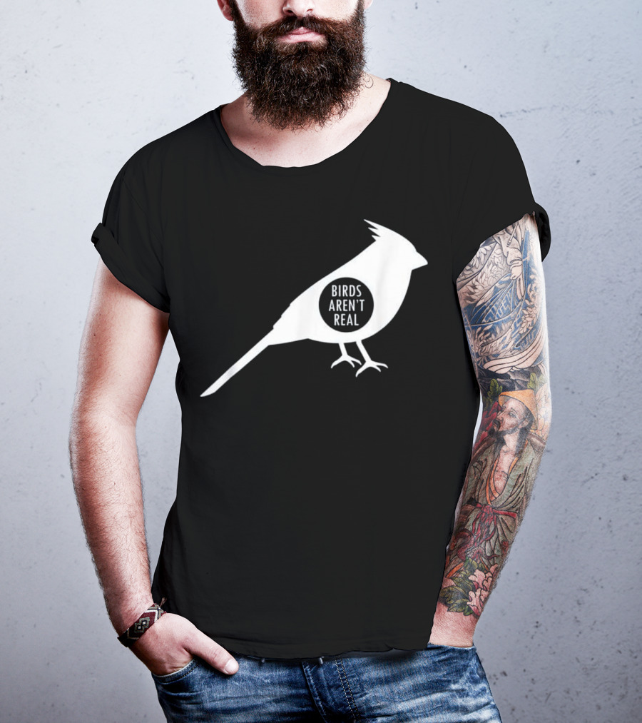 Birds Aren't Real White Bird T-Shirt