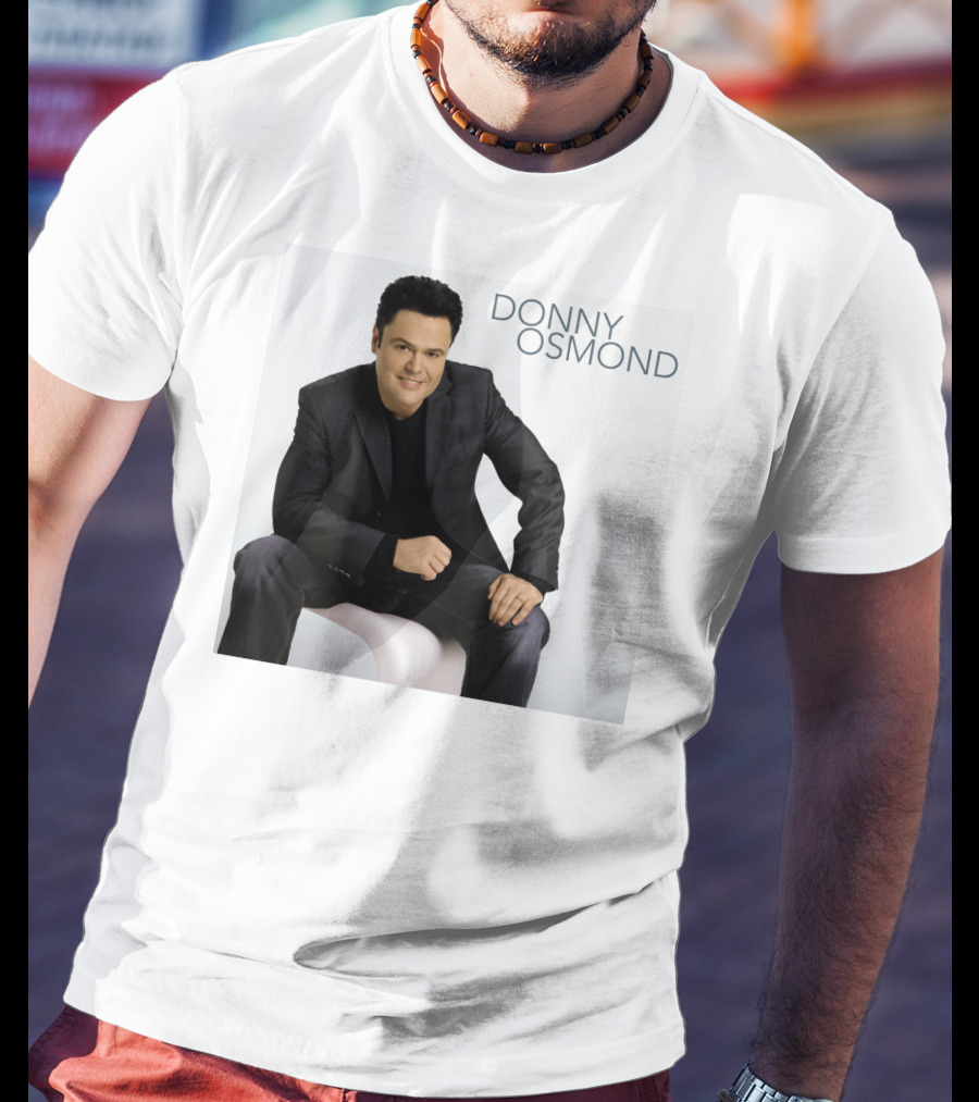 DONNY OSMOND Sitting In Black Suit T-Shirt