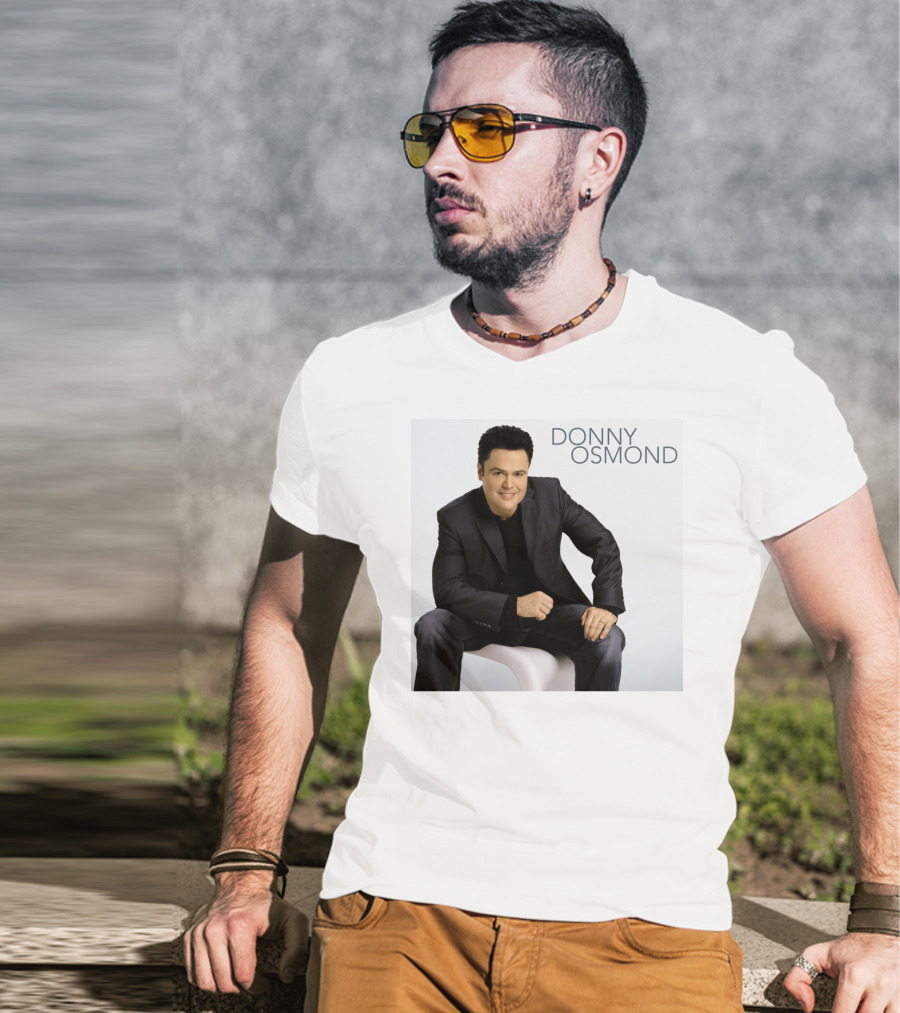 DONNY OSMOND Sitting In Black Suit T-Shirt