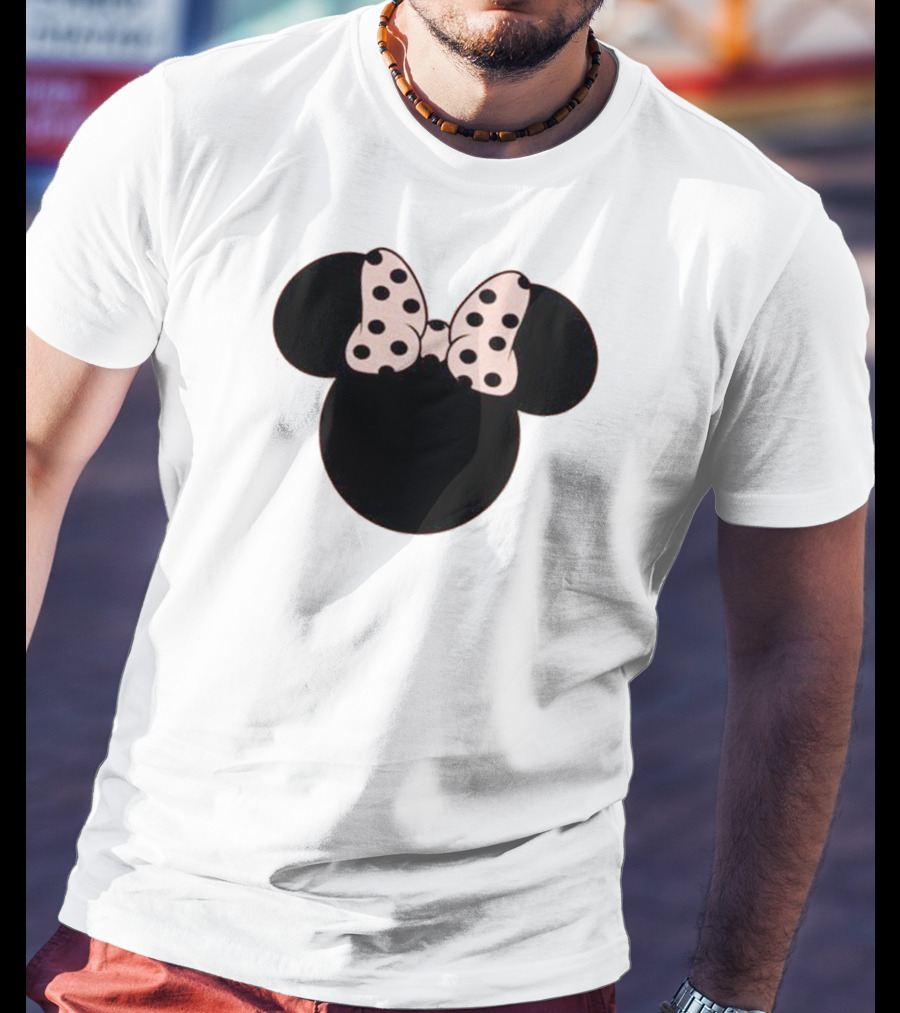 Minnie Mouse Polka Dot Bow Disney Women's Kid's T-Shirt