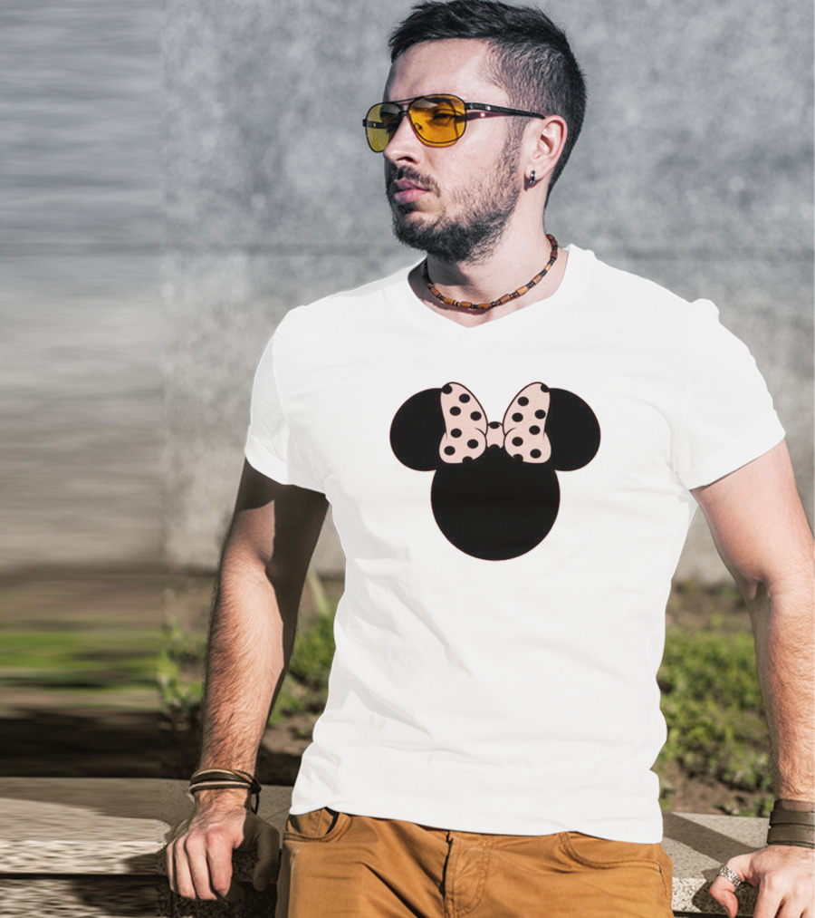 Minnie Mouse Polka Dot Bow Disney Women's Kid's T-Shirt