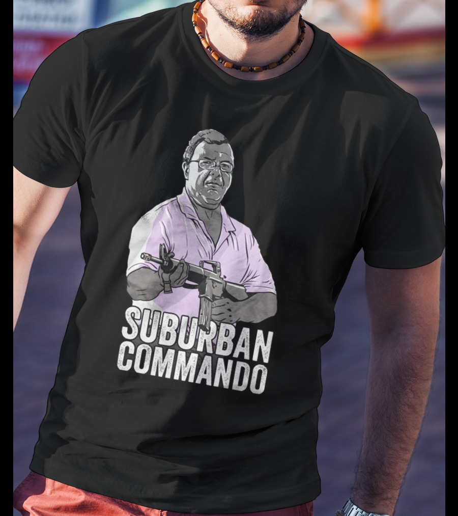 Suburban Commando Styled Humor With Retro Action Pose T-Shirt