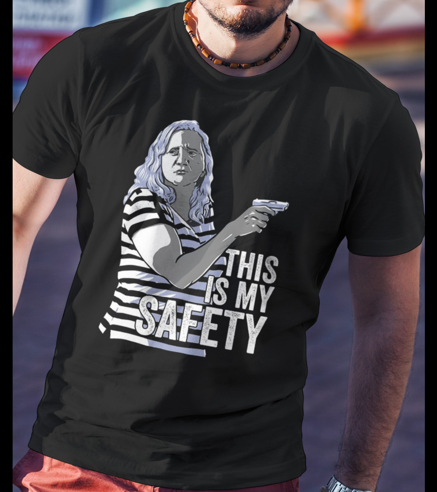 This Is My Safety Women's Striped Gun T-Shirt