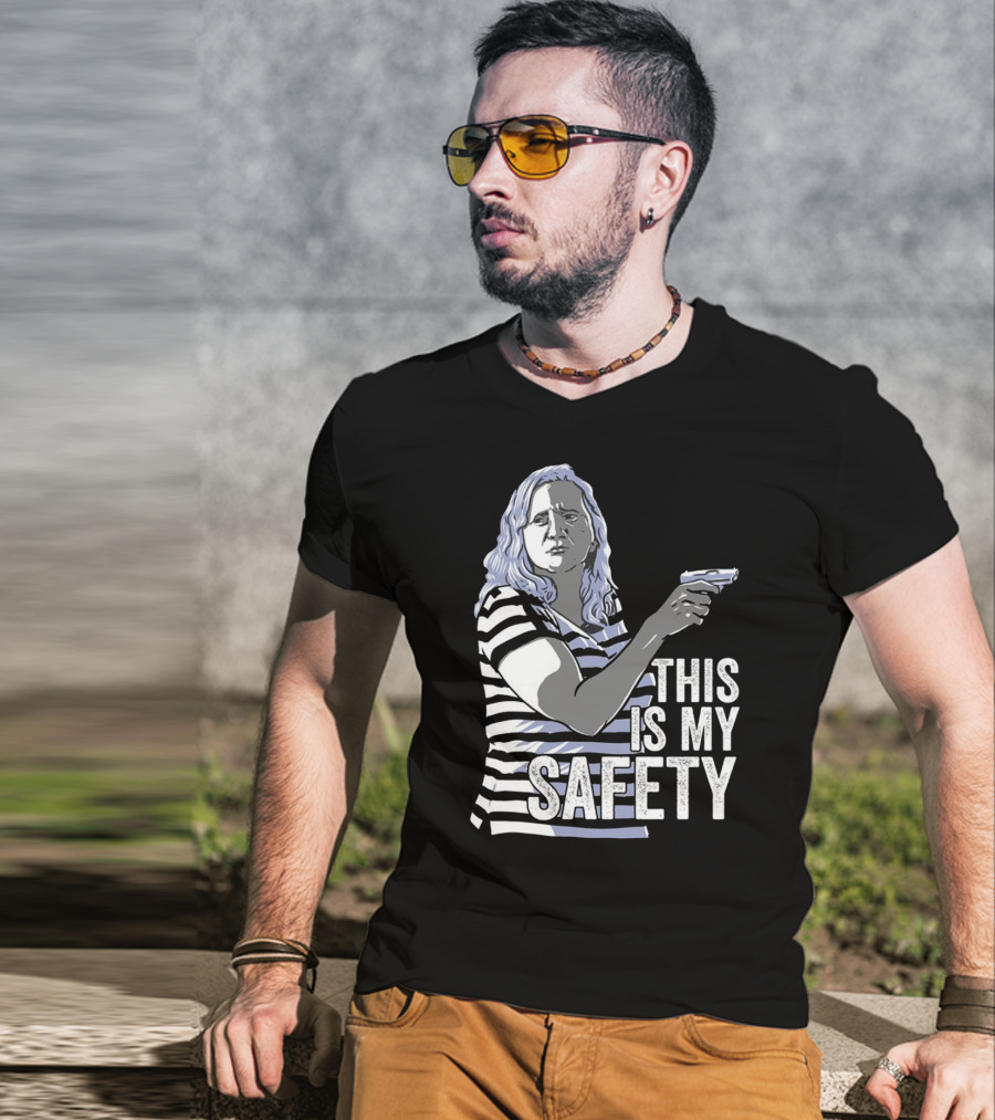 This Is My Safety Women's Striped Gun T-Shirt