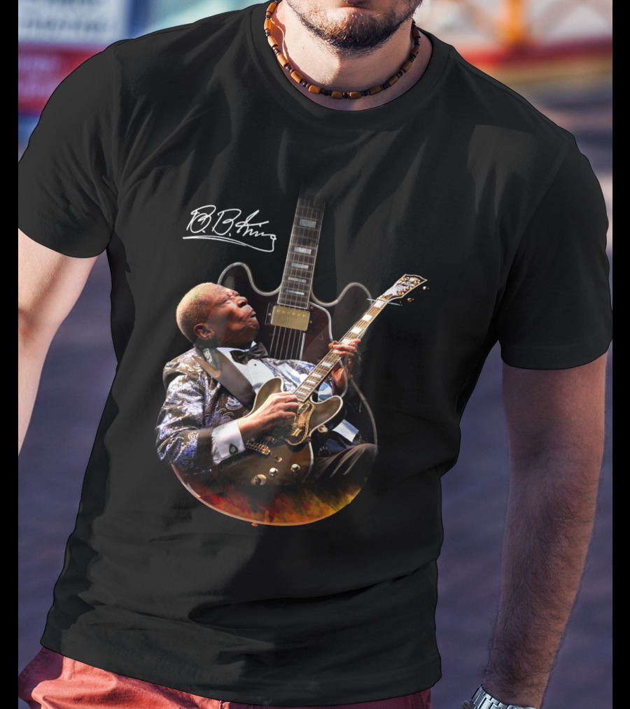 B.B. King Signature Blues Legend With Iconic Guitar T-Shirt