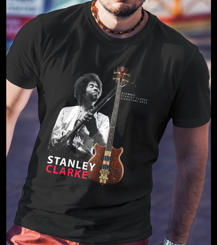 Stanley Clarke Alembic Signature Bass Album Cover T-Shirt