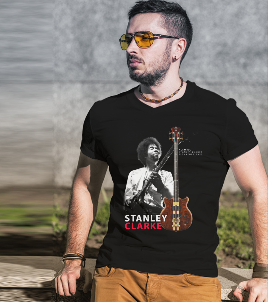 Stanley Clarke Alembic Signature Bass Album Cover T-Shirt
