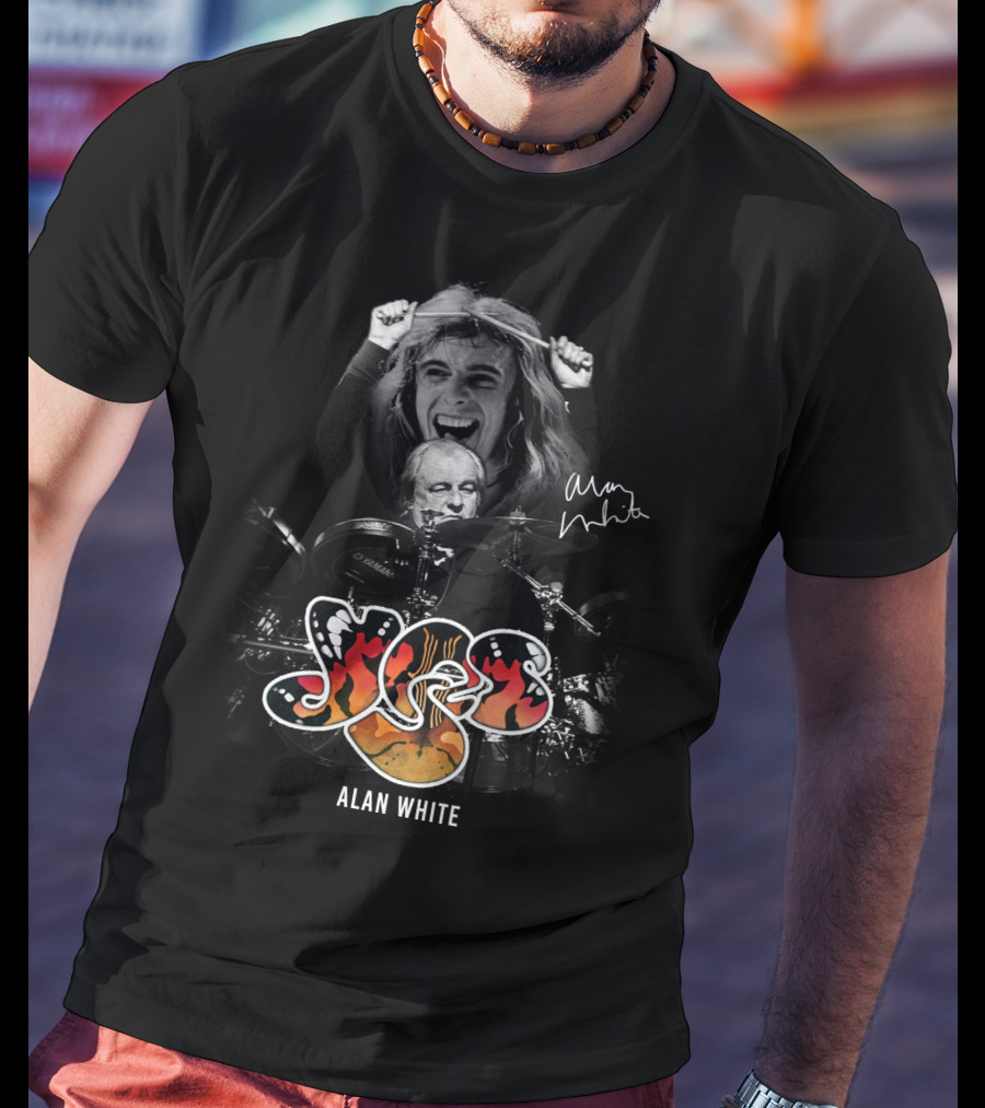 Yes Alan White Signature Tribute - Psychedelic Fire T-Shirt