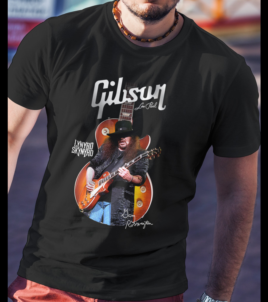 Gibson Les Paul Lynyrd Skynyrd Gary Rossington T-Shirt