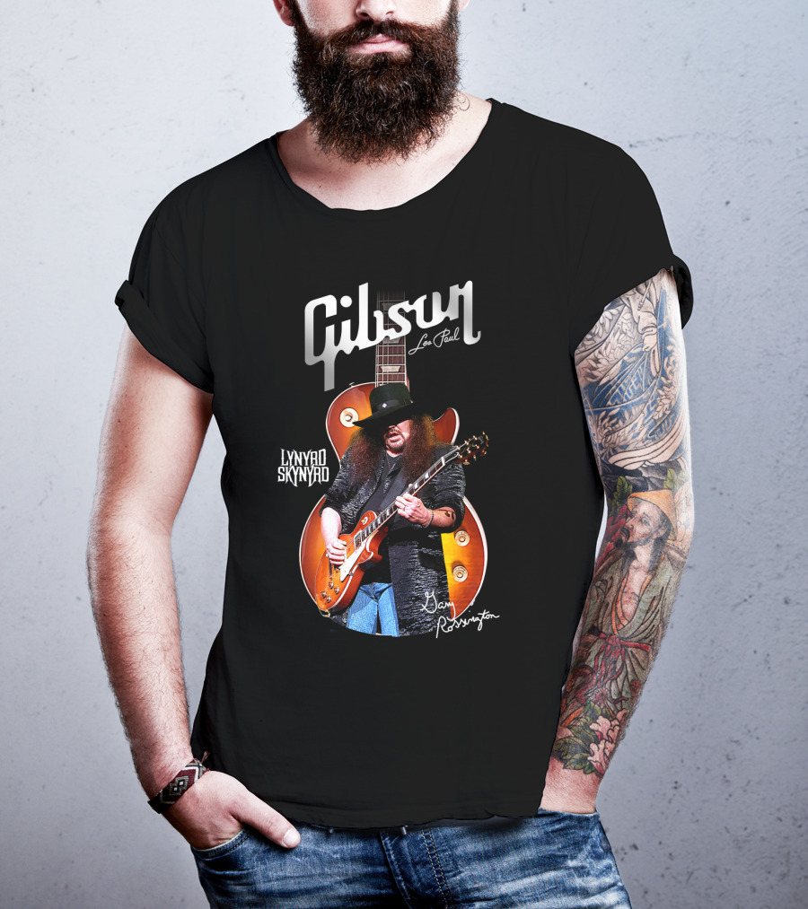 Gibson Les Paul Lynyrd Skynyrd Gary Rossington T-Shirt