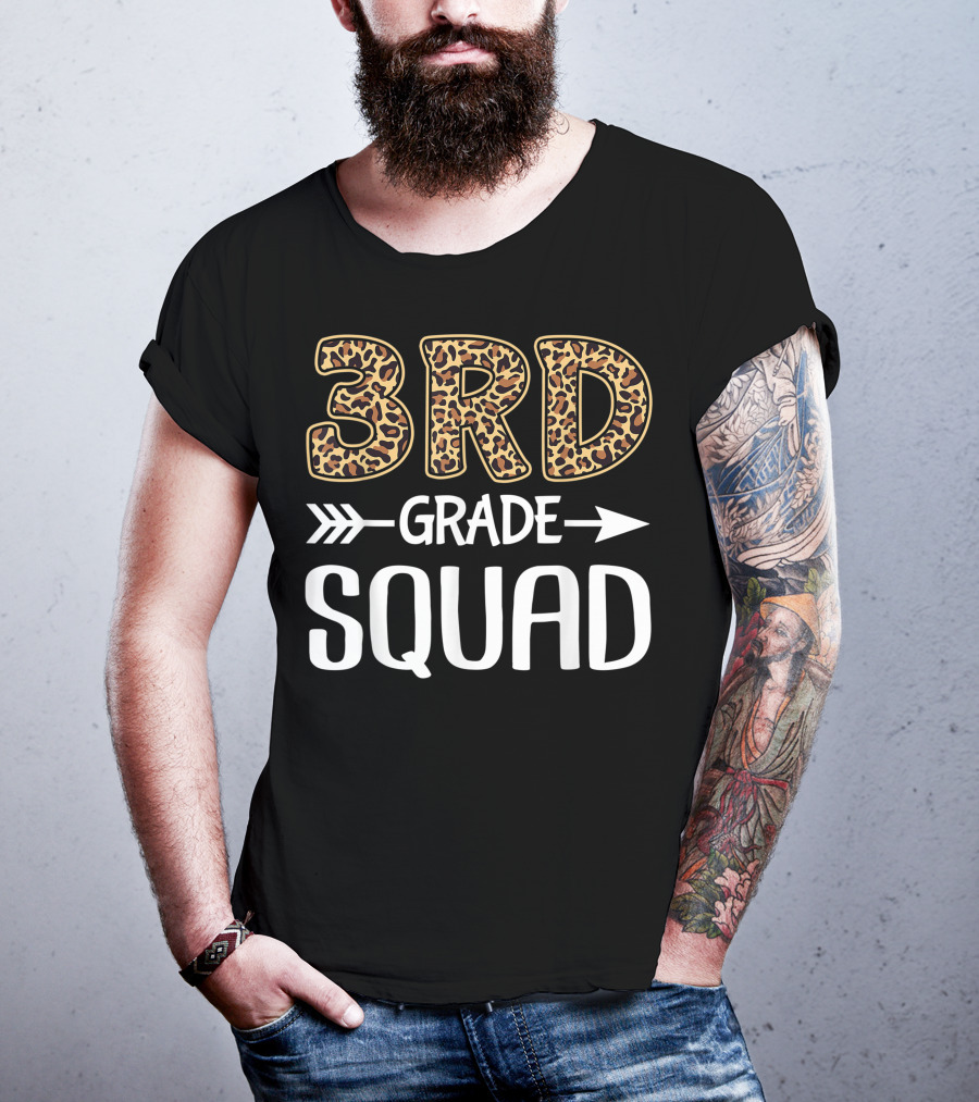 3rd Grade Leopard Squad Third Grade Teacher Student T-Shirt