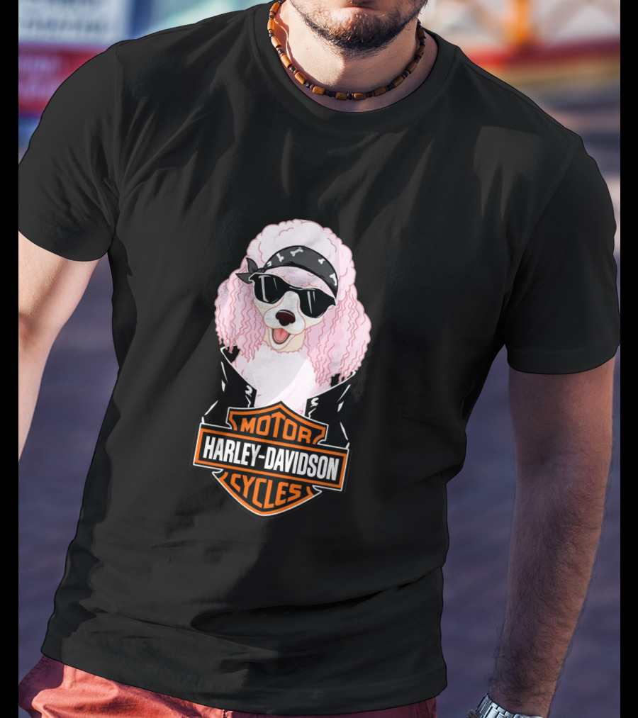 Poodles Harley Davidson Motorcycles T-Shirt